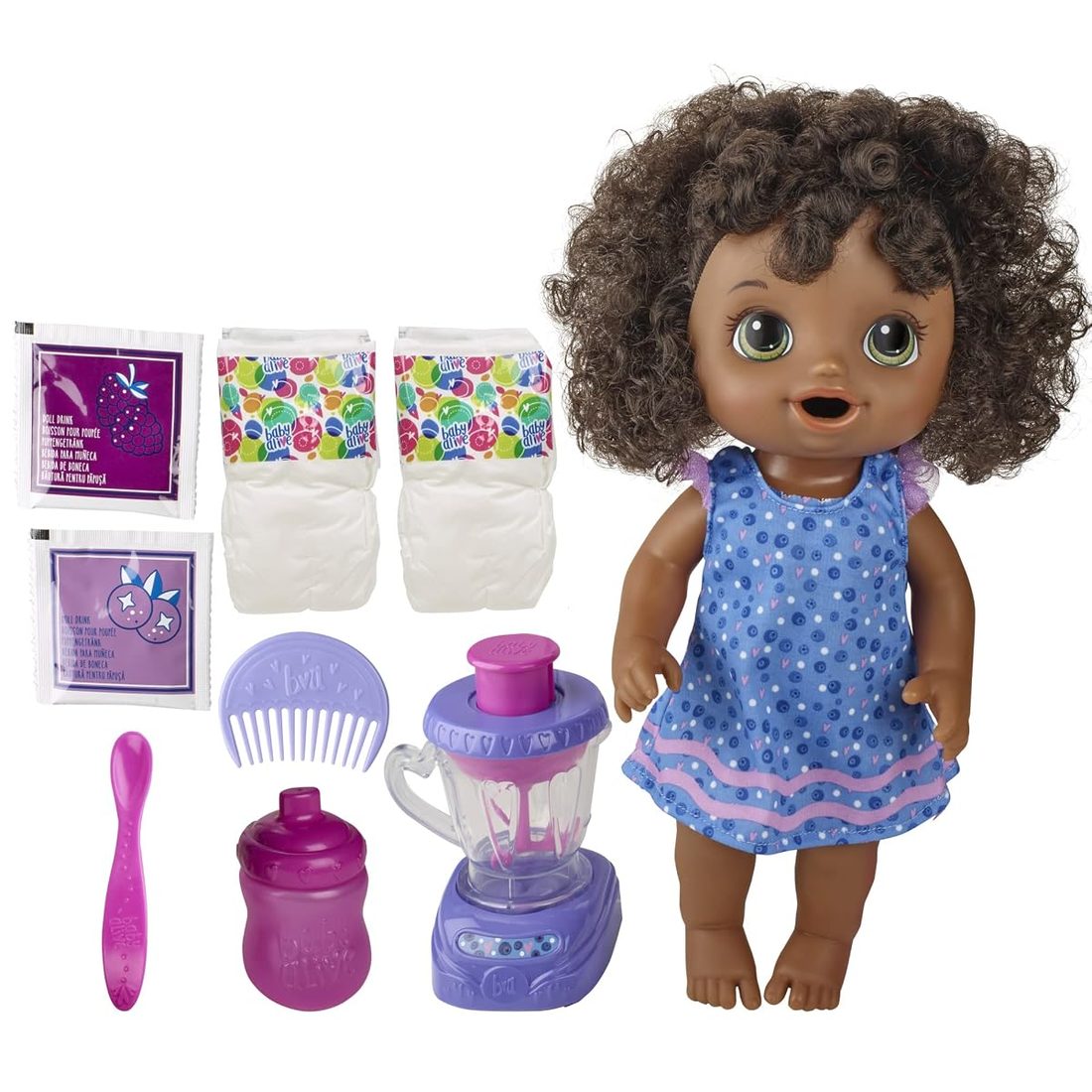 Magical Mixer Baby Doll Blueberry Blast Baby Alive doll set