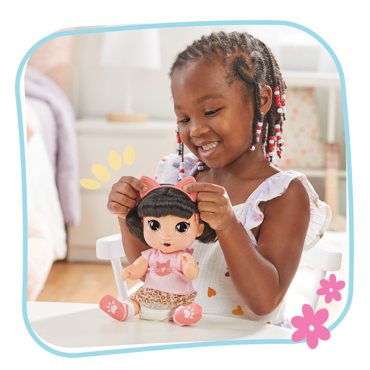 Hair before the mirror in our Baby Alive nursery